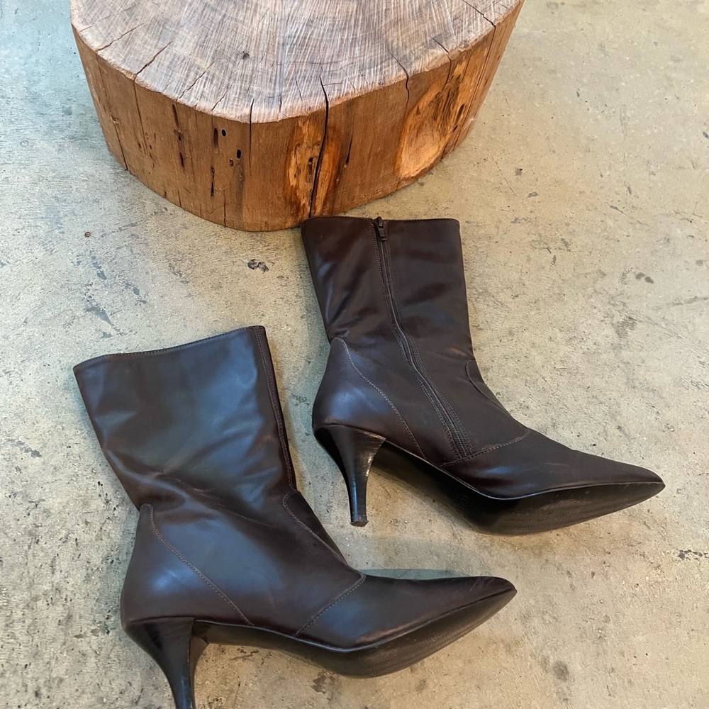 J. Crew Dark Brown Heeled Boots